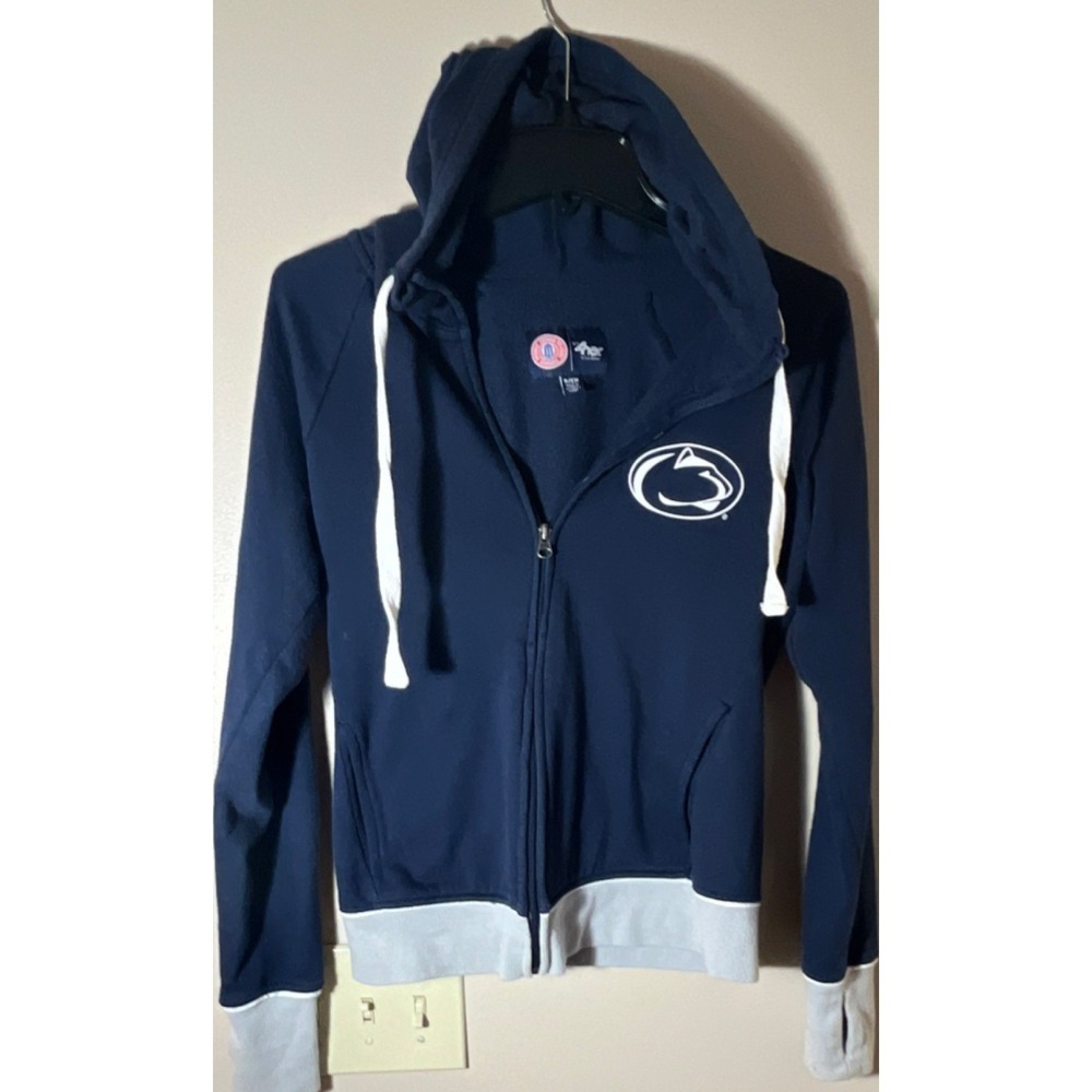 Penn State Women's G-III 4her by Carl Banks Full‎ Zip Fleece Hoodie Navy Size S